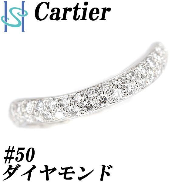 カルティエ Pt950 ダイヤモンド リング バンド 美品*.゜SALE Cartier（カルティエ） ダイヤモンド Pt950 トリニティ ルバン