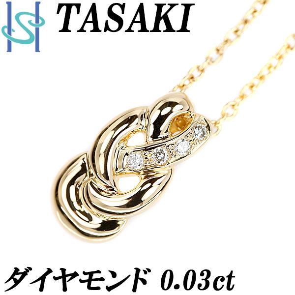 TASAKI タサキ 田崎真珠 ダイヤモンド ネックレス 0.03ct K18YG TASAKI タサキ 田崎真珠 ダイヤモンド ネックレス 0.03ct K18YG
