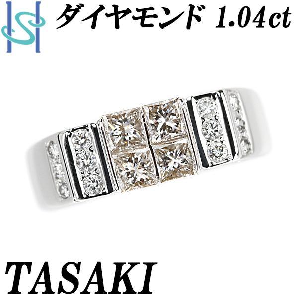 TASAKI タサキ ダイヤモンド 1.04ct K18WG 変形カット ファンシー  