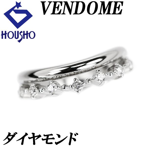 VENDOME AOYAMA ヴァンドーム青山 ダイヤモンド ピンキー Pt950 2連風