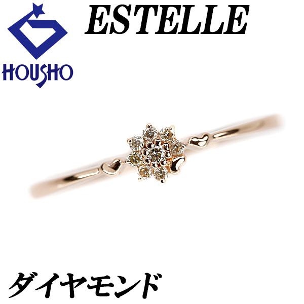 ESTELLE エステール ブラウンダイヤモンド K10PG フラワー 植物 