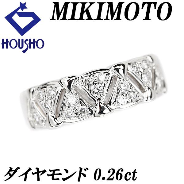 MIKIMOTO ミキモト ダイヤモンド リング 0.26ct Pt950 透かし MIKIMOTO ミキモト ダイヤモンド リング 0.26ct Pt950 透かし