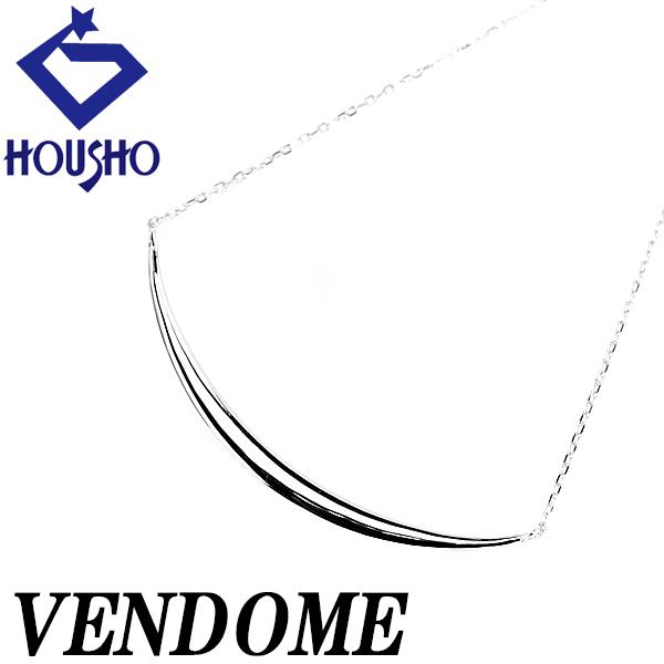 VENDOME AOYAMA ヴァンドーム青山 ネックレス K18WG カーブ 地金のみ 