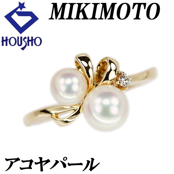 MIKIMOTO ミキモト アコヤパール リング 4.3-5.4mm ダイヤモンド MIKIMOTO ミキモト アコヤパール リング 4.3-5.4mm ダイヤモンド