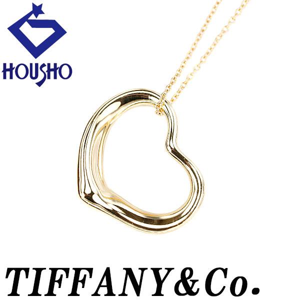 TIFFANY&Co.（ティファニー） オープンハート ネックレス K18YG 
