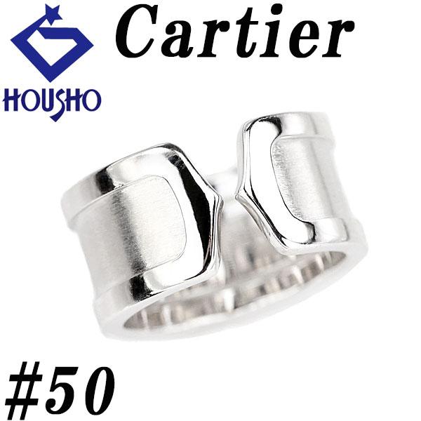 Cartier（カルティエ） C2 K18WG CARTIER ＃50 オープンリング ツヤ