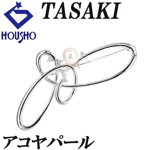 移転OPEN記念】タサキ 田崎真珠 アコヤ真珠 ブローチ ダイヤモンド K14