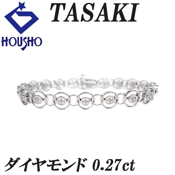 タサキ 田崎真珠 ダイヤモンド ブレスレット K18ホワイトゴールド
