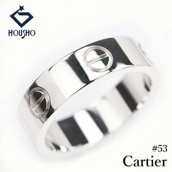 Cartier（カルティエ） ラブ リング K18ホワイトゴールド #53 ビス 地