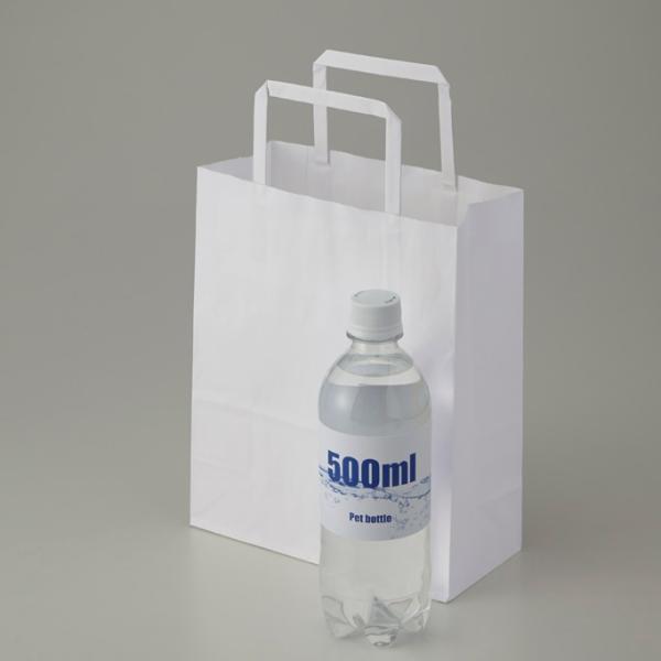 他サイト： H25チャームバッグ 20-1平手 晒白無地 50枚 巾200ｘマチ90ｘ高240mm ＃3275300の商品画像