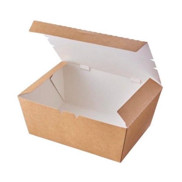 【ケース販売・法人名・屋号必須】食品紙容器　KLPボックス4　ナチュラル（160個）　54817　ケーピープラテック
