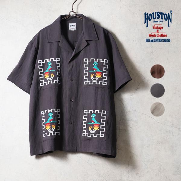 HOUSTON / ヒューストン 41332 LINEN GUATEMALA SHIRT / リネングアテマラシャツ -全3色-