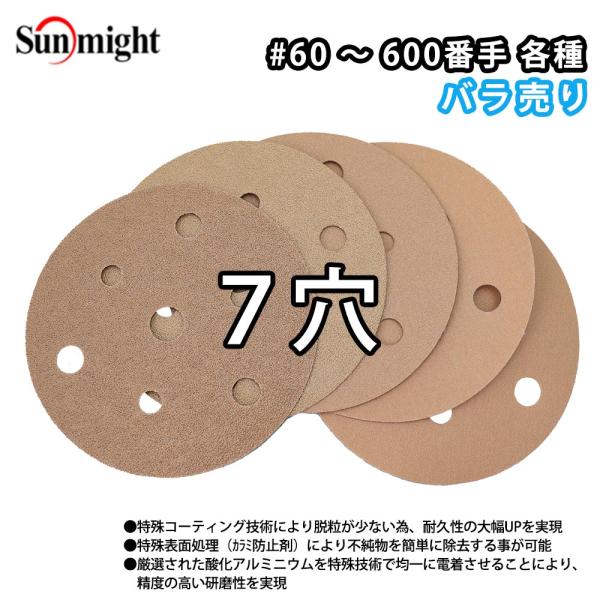 （商品内容）●SM ペーパーディスクV（マジック） 125mm 7穴 #80 バラ売りサンディングについてお悩みはありませんか？●脱粒の為、持続性がなく研磨作業時間がかかる●仕上り・研磨・作業品質のバラつきがある●すぐ研磨石が飛んでしまい交...