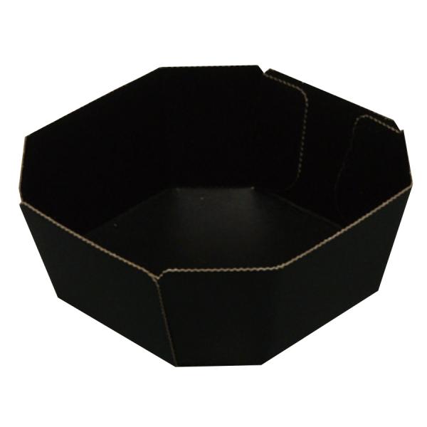 オリカ フルーツ用紙トレー カラー段トレー OG-1M 黒 115×115×45mm 1