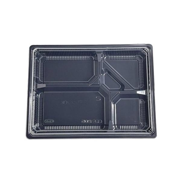 弁当容器 松花堂 205 黒 本体蓋セット 284×214×31mm 1ケース400枚入 エフピコチューパ