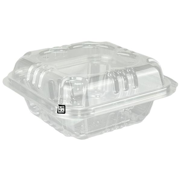 ミニパック クロバー100 103×103×45mm 4穴 嵌合 1ケース1500枚入 ミニトマト用パック 203247 信和