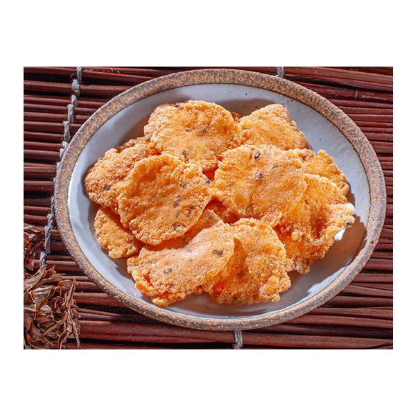 衝撃的な辛さ！わさびがたっぷり入ったえびせんべいです。ビールのお供についつい手が止まらなくなります。辛いのでお子様には向きません。［分類］あられ・おかき・せんべい・かきもち