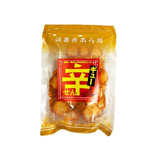 人気NO4！の牛せんを一味味に。牛せんの人気からどんどんレパートリーが増えています。一味の辛さが衝撃的です。辛党の方はビールのお供にぜひどうぞ。［分類］あられ・おかき・せんべい・かきもち