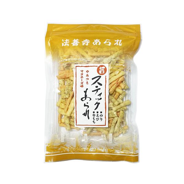 小枝のような小さなサイズ、ふんわり軽い食感のあられ。マヨネーズ味をベースにのり、えびで更に味付けに変化を出しています。是非お試しください。［分類］あられ・おかき・せんべい・かきもち