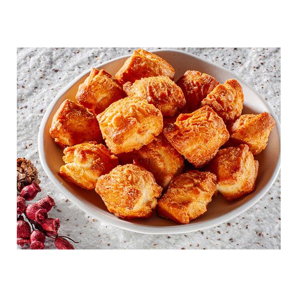 原料のもち米のこくにあった歯ごたえのあるサラダ味のあられです。ほんのり塩味の独特の風味を味わいください。