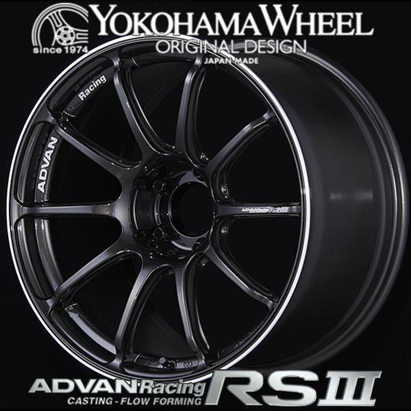 アドバン レーシング RS3 アルミホイール 19×8.0J 5/100 +47 ブラック