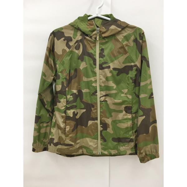 エルエルビーン ナイロンジャケット ジップジャケット XS カモフラ 迷彩 L.Lbean フード付き 2403WR091