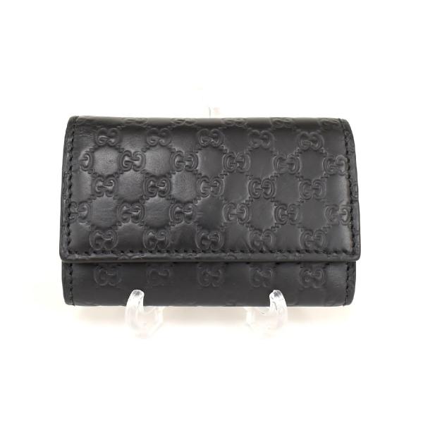 グッチ GUCCI 6連キーケース 150402 2149 ブラック 箱・保存袋付き マイクログッチシマ → 2412LR124