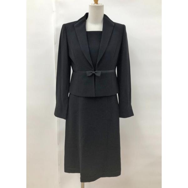 ミチコロンドン MICHIKO LONDON ブラックフォーマル 7号 黒 礼服 ワンピース 日本製 2504WR079