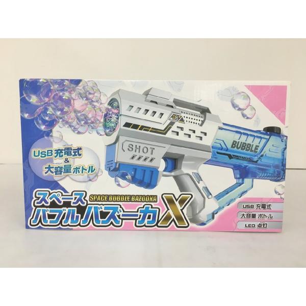 玩具 スペースバブルバズーカX グリーン USB充電式 大容量ボトル LED点灯 トーシン産業 未開封 2512LBR035