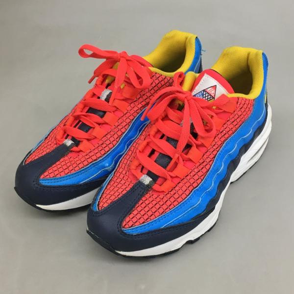 ナイキ NIKE Air Max 95 クリムゾン キッズ 23.5cm ボーイズサイズ ブルー キッズ 2512LR235
