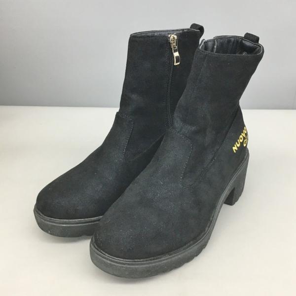 NUOVO Girl ヌオーヴォ ショートブーツ 24cm ブラック N9293J キッズ 2601LR167