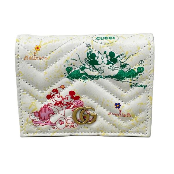 二つ折り財布 GUCCI グッチ ディズニーコラボ GGマーモント カード