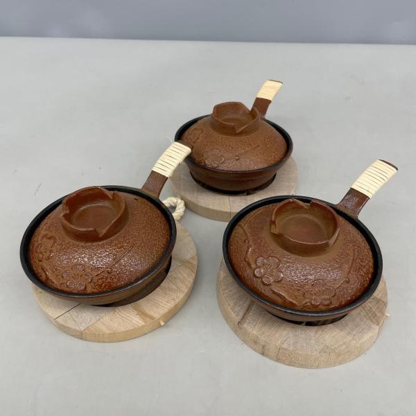 南部鉄器 及富造 10cm 蓋付き片手鍋 3個セット