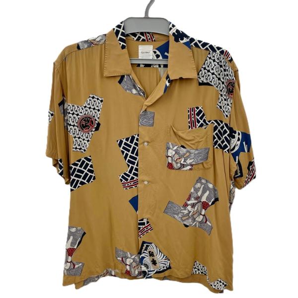 アロハシャツ Karl Helmut カールヘルム L うさぎ 半纏柄 半袖