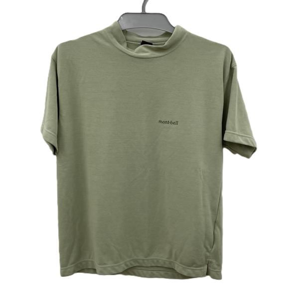 Tシャツ モックネック mont-bell モンベル L グリーン系 半袖