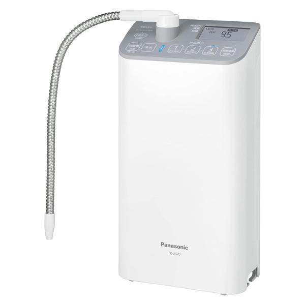 パナソニックの「アルカリイオン整水器（TK-AS47）」は、奥行9.5cmのスリムなデザインでキッチンに置きやすいアルカリイオン整水器のスタンダードモデルです。節水構造で水をムダなく利用できるため、環境にもやさしいです。19物質を除去する高...