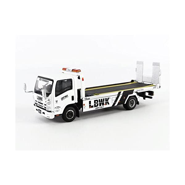 MINI GT 1/64 Isuzu Nシリーズ ELF 車両積載車 LBWK ホワイト 右 