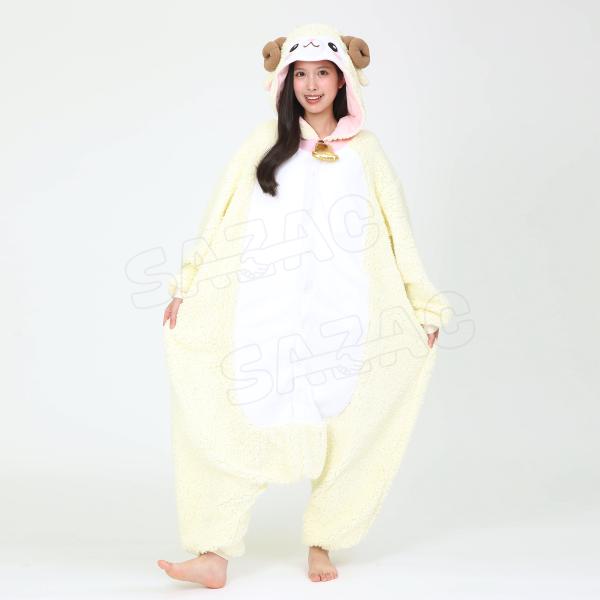 着ぐるみ ひつじ 羊 ヒツジ シープ アニマル 動物 コスプレ コスチューム パジャマ ルームウェア 仮装 ハロウィン イベント パーティー SAZAC サザック 正規品