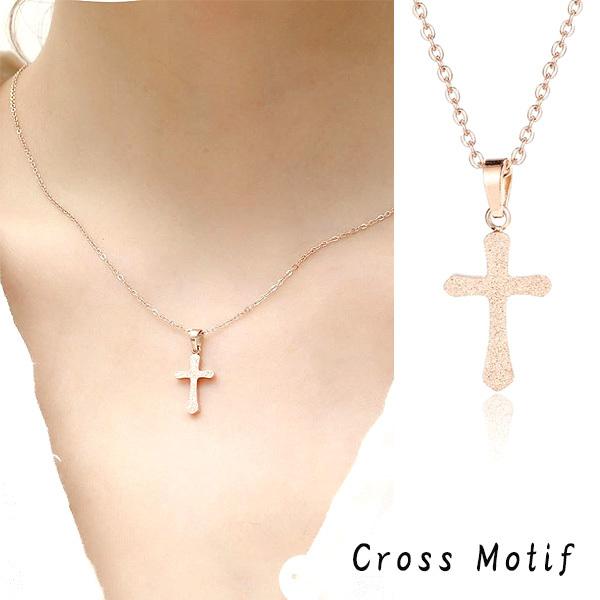 ネックレス 十字架 レディース ピンクゴールド チタン鋼 キュービックジルコニア クロス シンプル Akl276 ファッション 雑貨 ヒリエ 通販 Yahoo ショッピング