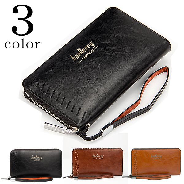 財布 メンズ クラッチバック 長財布 ラウンドファスナー 小銭入れ Pu レザー 大容量 スマホ入る 全3色 Spm130 3 ファッション 雑貨 ヒリエ 通販 Yahoo ショッピング