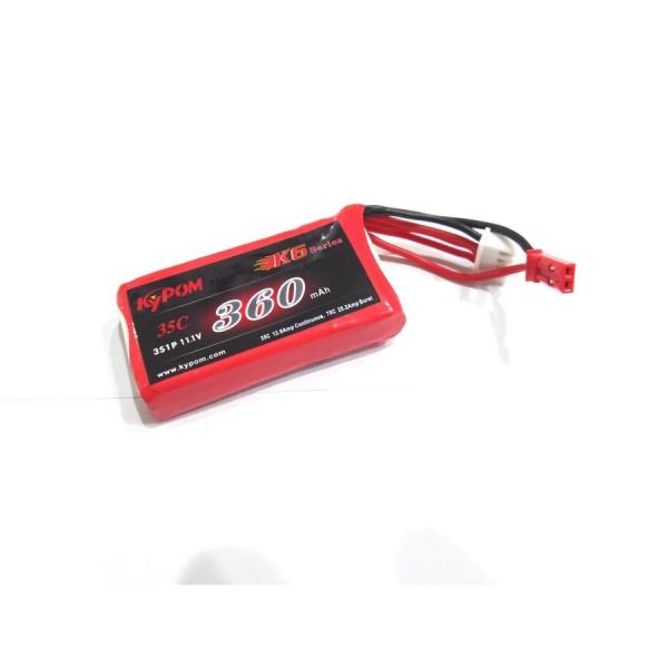 Kypom K6 11.1V 360mAh 35C70C リポ バッテリー☆ホビーショップ