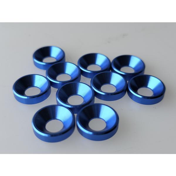 M3 青 皿ネジ ワッシャー (10pcs) 3mm キャップ アルマイト 加工 アルミニウム 合金