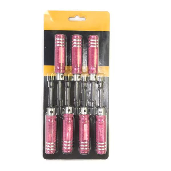 no3 Ysido ピンク 六角レンチ 1.5 2.0 2.5mm ナットレンチ 4 5.5mm ドライバー+