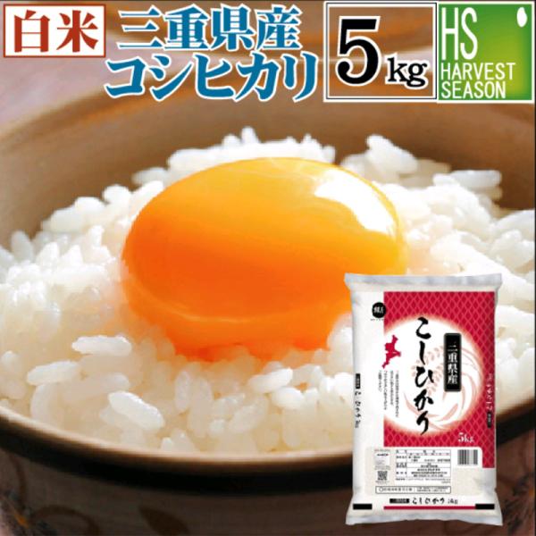 令和6年産 コシヒカリ 5kg 米 三重県産 精白米 白米 精白米  送料無料
