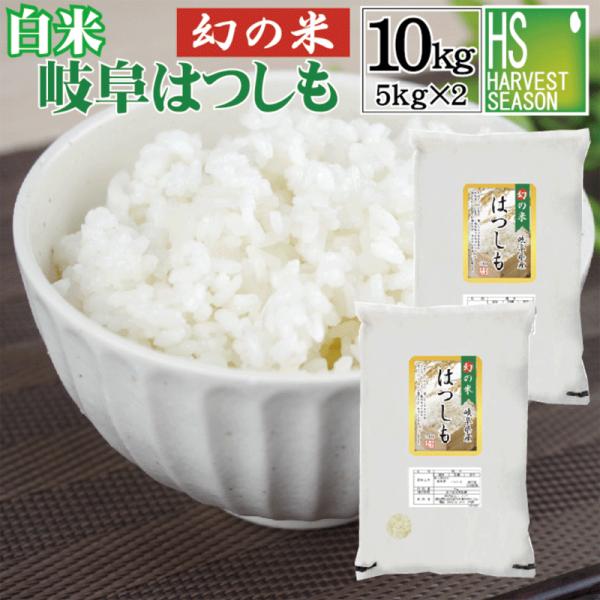 ポイント5倍 白米 5kg×2袋 岐阜県産 はつしも 10kg 精白米 幻の米 大粒 令和4年産 送料無料