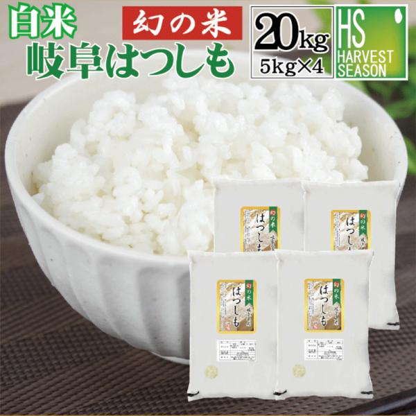ポイント5倍 白米 5kg×4袋 岐阜県産 はつしも 20kg 精白米 幻の米 大粒 令和4年産 送料無料