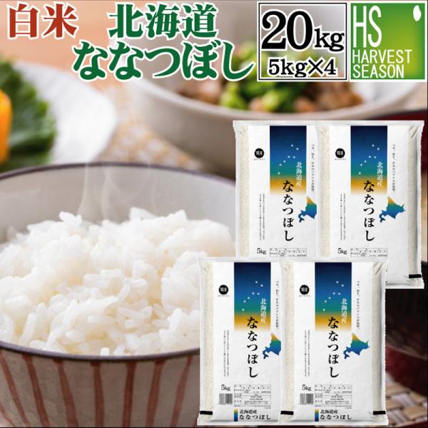 [お値打ち価格続行] 令和7年産 20kg ななつぼし 北海道産 5kg×4袋 精白米 白米 送料無料 特A　SL