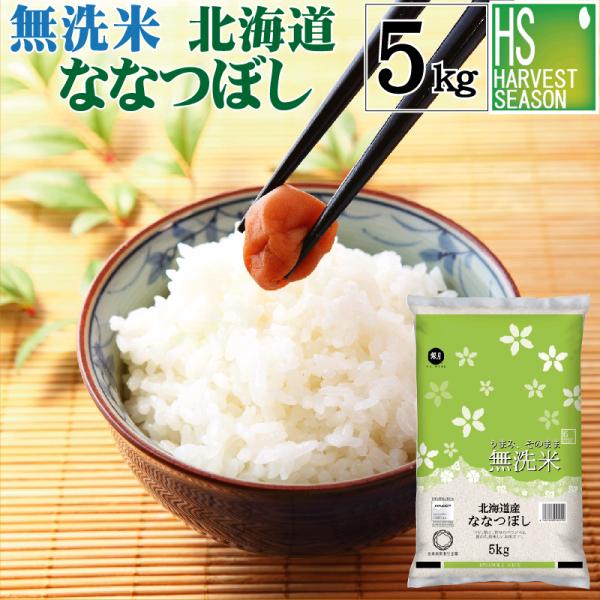 [精米時期訳アリ] 令和7年産 無洗米 5kg ななつぼし 北海道産 送料無料（SL）