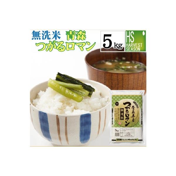 無洗米 つがるロマン 青森県産 5kg お米 令和元年産 送料無料