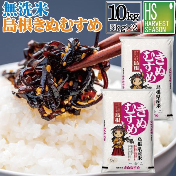 初登場 無洗米 5kg×2袋 島根県産 きぬむすめ 10kg 食味ランク特A 令和4年産 お米マイスター厳選 精米HACCP認定工場 送料無料